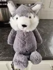 Jellycat Retired Bashful Wolf Soft Stuffed Animal Plush NWT 100% Real NOT FAKE