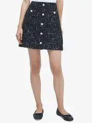 embellished tweed skirt