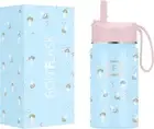 Iron Flask Kids Water Bottle 14oz Straw Lid, 20 Name Stickers - Gelato