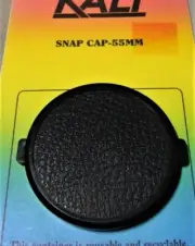 55mm Snap on Front Lens Cap Cover Black. NEW !