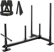 VEVOR Weight Training Pull Sled, Fitness Strength Speed Training Sled, Steel Power Sled Workout Equipment for Athletic Exercise and Speed Improvement