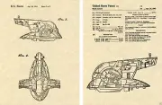 Star Wars SLAVE ONE SHIP PATENT Art Print READY TO FRAME Boba Fett Bounty