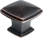 [South Main Hardware] 25-Pack, Traditional Square Cabinet Drawer Knob, Drawer Pulls, Cabinet Handle, 1-14'', Oil Rubbed Bronze Finish, SH3056-ORB-25