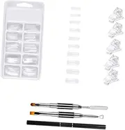 Vaguelly 1 Set Nail Extension Mold Tools with Clips Tips Manicure Accessory for Professional Nail Art Salon present for Friends and Family