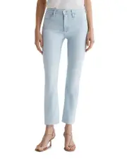 Ag Farrah Mid Rise Cropped Bootcut Jeans in Heat Wave