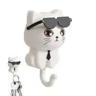 Cat Hook Self-Adhesive Dormitory Bedroom Door Hangers Hooks Key Cap Coat Rack