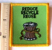 Boy Girl Scout Guide Patch REDUCE RECYLE REUSE Use Resources Wisely Badge