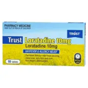 TRUST Loratadine Antihistamine 10 Tablets Hayfever Allergy (Claratyne Generic)