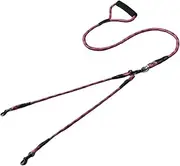 TAFTIWEXN Cat and Dog Harness Walking Rope with Wavy Pattern, Drag Two Traction Rope, Winding and Detachable Pet Traction Rope(Pink,Small)