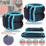 2x Ankle Weights Adjustable Leg Wrist Strap Gym Boxing Running Braclets Straps