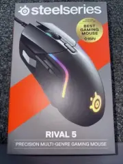 SteelSeries Rival 5 Optical Gaming Mouse - Matte Black Factory Sealed New!