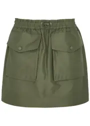 Moncler Taffeta Mini Cargo Skirt - Khaki - 42 (UK10 / S) 42 (UK10 / S)