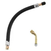 Tire Valve Extension with Adaptor, 8.54 Inch Flexible Valve Stem Extender Hos...