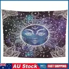 Sun Face Tapestry Wall Hanging Rugs Bedspread Beach Mat Dorm Decor (145x130cm)
