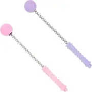 2Pcs Portable Massage Hammers Comfortable Back Massaging Tools with Spring Design for Manual Muscle Relief for Athletes Relaxation
