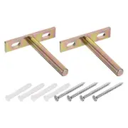 2Pcs 3 Inch Wall Mounting Floating Shelf Bracket Blind Shelf Support, Bronze