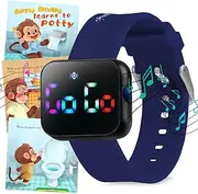 Potty Training Watch for Kids V4 – A Water Resistant Toilet Reminder Device for Boys & Girls to Train Your Toddler with Fun/Musical & Vibration Interval Reminder with Potty Training eBook (Cobalt)
