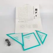 Sew/Fit Tempting Template 3pc Square Pattern Set - Quilting Stencil Guide
