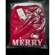 Family NWT Men's PJs Merry Christmas 2-Piece Pajama Set Red/White Size Small