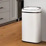 Motion Sensor Bin Kitchen Rubbish Waste Trash Can Automatic Touchless Bins White