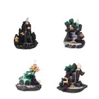 Mountain Waterfall Backflow Incense Burner Versatile Handicraft Resin Material