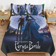 a1518 Corpse Bride Duvet Cover Set, 3 Piece Bedding Set 86x70" Double Sided Printing Decorative Comforter Cover Set (1 Duvet Cover + 2 Pillow Shams)