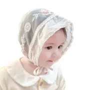 Toddler Girl Lace Hat Sun-Cap Skin-Friendly Embroidery Bonnet Sun-Protection Cap