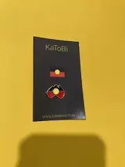 Australia Map Aboriginal Flag Enamel Pin Badge Brooch Indigenous NAIDOC
