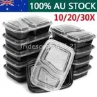 10/20/30Pack Meal Prep Food Containers Microwave Safe Lunch Storage Boxes + LIDS