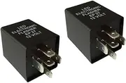 ULTECHNOVO 2pcs Led Flasher Relay 5 Pin Ep27 12v Efficient Turn Signal Repair Easy Plug Play