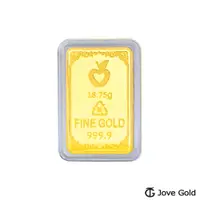 在飛比找PChome24h購物優惠-Jove Gold 漾金飾 守護平安黃金條塊 - 伍台錢