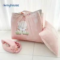 在飛比找Yahoo奇摩購物中心優惠-【myhouse】韓國攜帶式兒童防蟎睡袋 - 蛋糕兔