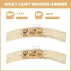 8 PCS Adult Craft Wooden Hanger Home Wardrobe Craft Coat Clothes Hook DIY 38CM