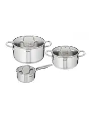 [Tefal] Induction Pot Set 3 Piece in Stainless Steel