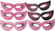 Eurowrap Hen Night Eye Mask (Pack of 6) (UK Size: One Size) (Bright Pink/Black)