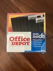 NOS 25 Pack Office Depot 3.5 inch 1.44MB 2HD Diskettes IBM Format Static Resist