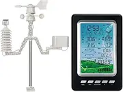 Weather Station, Intelligent Solar Weather Forecast Station with Wireless 433 Mhz,Support mobile APP, Bluetooth remote monitoring, Agriculture, Garden, Balcony, Home