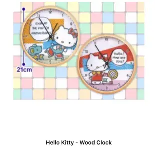 ［現貨］日本 Toreba 💕Hello Kitty 凱蒂貓 時鐘 掛鐘 木鐘💕