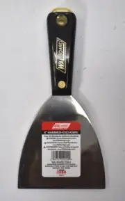 Wal-Board 4" Hammer End Knife Putty Tool Stainless Steel Flexible Blade