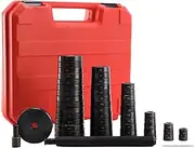 Leona Co 52PCS Custom Bushing Bearing & Seal Driver Set, Installer Bush Removal Puller Bearing Press Tool Kit 52 in 1 Transmission Wheel Axle Bearing Race Seal, 18mm-74mm