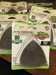 Hook & Loop Detail Sandpaper, 80-Grit, 3-In., ~60 Sheets~ (5 x 12-Pk.) - 3771