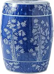 Ceramic Drum Table Decorative Garden stools, Decorative Ceramic Garden Stool, Glazed Hollow Hand-Painted Celadon Shoe-Changing Stool Drum Stool, Suitable for Outdoor Garden,