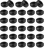 HAIKING Airlock Grommet Fermentation Lid, 50 Packs Fermenter Lid Airlock Grommet for Mason Jars, Straws, Airlock, Beer, Wine (Black)