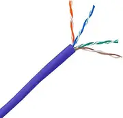 Cat5e Plenum Solid Copper Ethernet Cable, Purple, UTP (Unshielded Twisted Pair), CMP, 24 AWG, Pullbox, 1000 Feet