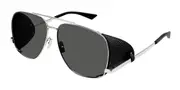 Saint Laurent SL 653 LEON LEATHER SPOILER 001 Men's Sunglasses Silver Size 59