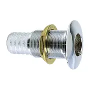 Perko 1-1/2"" Thru-Hull Fitting f/ Hose Chrome Plated Bronze Made in the USA""