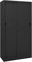 Office Cabinet with Sliding Door Anthracite 90x40x180 cm Steel,Storage Cabinets & Lockers 45.9KG-335961