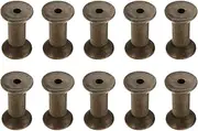 uxcell 25Pcs Wooden Bobbins, 1.18" x 1.89"(WxH) Unfinished Wooden Spools Wire Weaving Bobbins Empty Thread Spools for Crafts DIY Art Embroidery Sewing Thread Twine, Coffee Brown