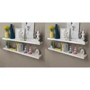 Wall Shelves 4 pcs White 120 cm vidaXL