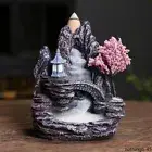 Waterfall Incense Burners,Backflow Incense Holder Home Office Decor,Resin